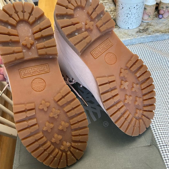 Womens Timberland 6 inch Premium nubuck leather boots pink and rose gold size 7 - Picture 8 of 9